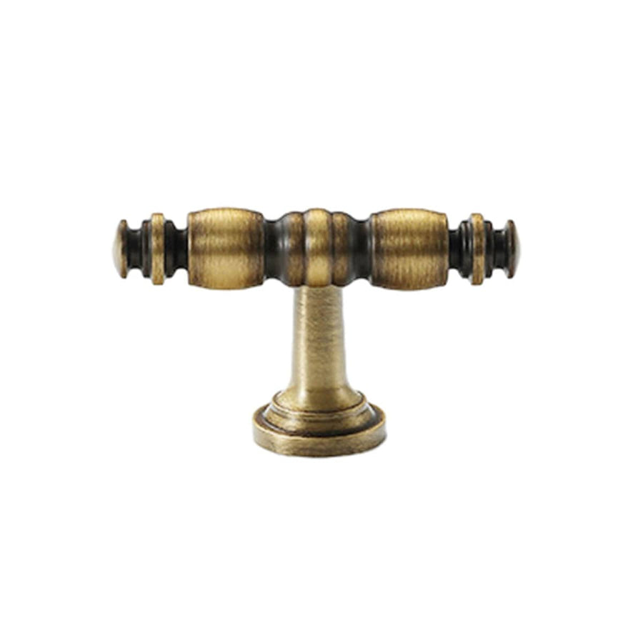 Antique Brass Cabinet Handle - Single Hole, 57 mm Long