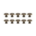 Antique Brass Drawer Knobs for Cabinets and Cupboards - Pack of 10