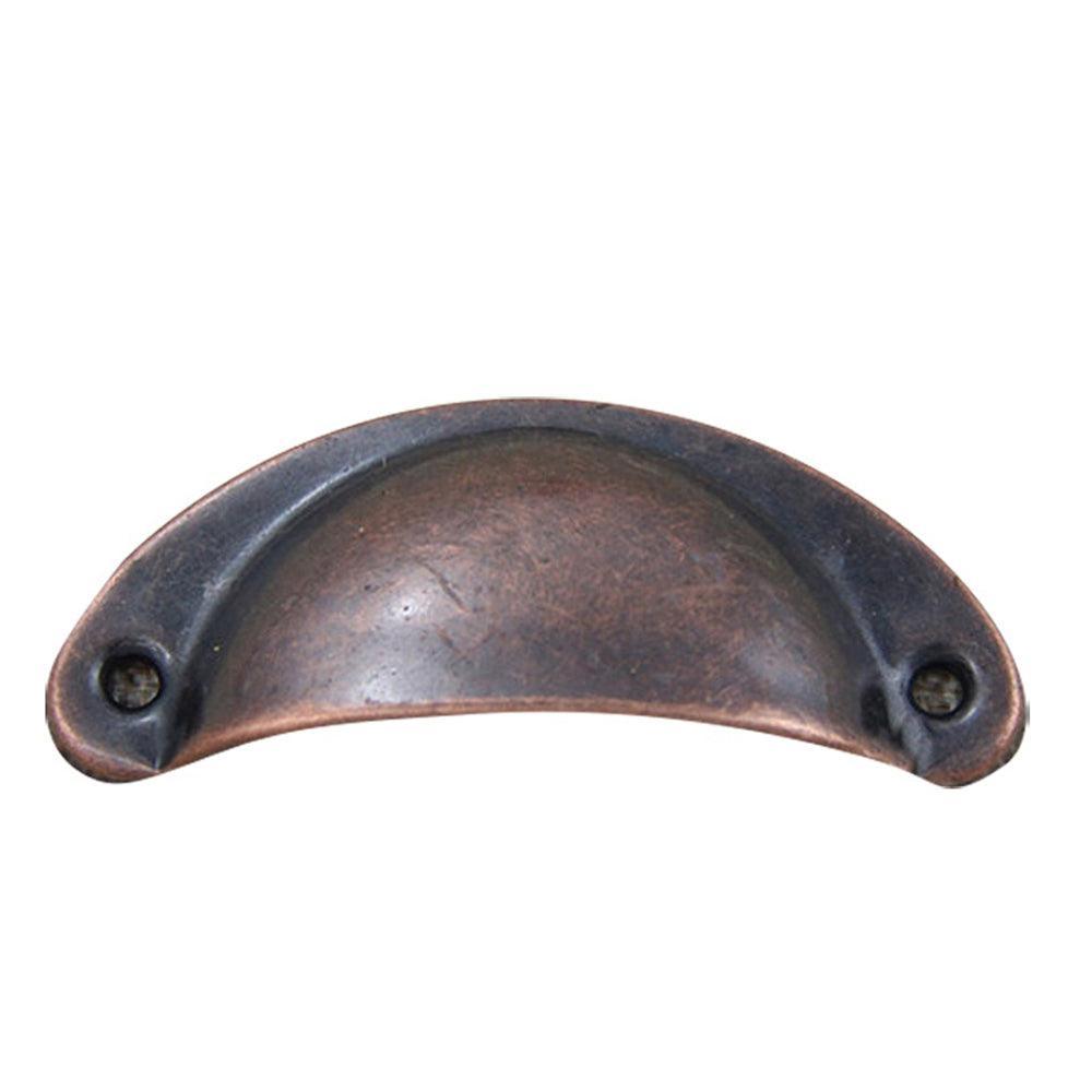 Antique Shell Cabinet Pull Handles, Pack of 6 - Antique Copper