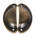 Antique Shell Cabinet Pull Handles, Pack of 6 - Antique Copper - view 3