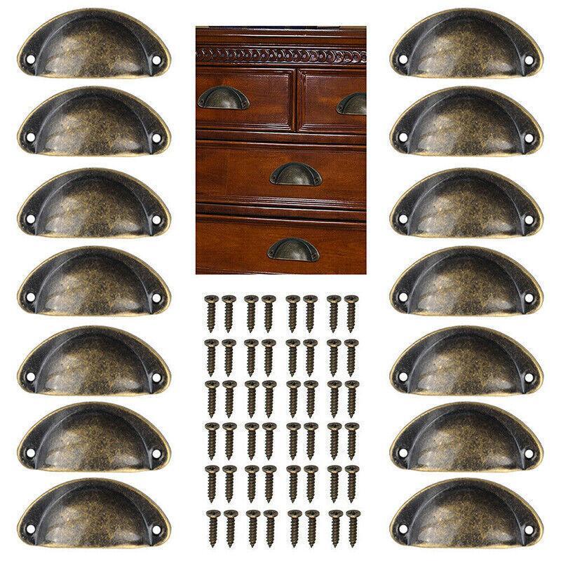 Antique Shell Cabinet Pull Handles, Pack of 6 - Antique Copper - view 5