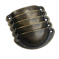 Antique Shell Cabinet Pull Handles, Pack of 6 - Black - view 4