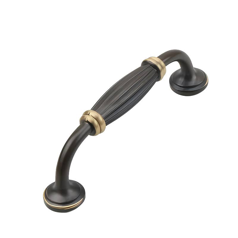 Antique Style Cabinet Handle - Dark Brown, 96 mm Hole Spacing