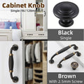 Antique Style Cabinet Handle - Dark Brown, 96 mm Hole Spacing - view 2