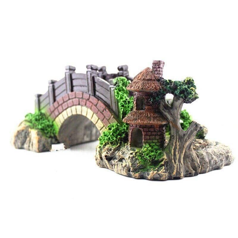 Aquarium Bridge Ornament in Resin - Large, 19 x 7 x 8.5 cm - view 4