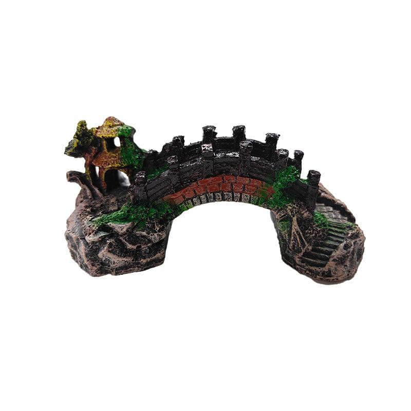 Aquarium Bridge Ornament in Resin - Small, 14.5 x 5.5 x 6 cm