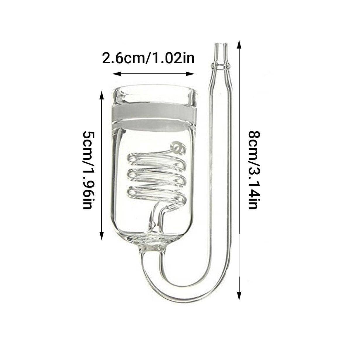 Aquarium CO2 Diffuser, Glass Spiral Atomiser for Planted Tanks - view 3