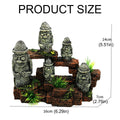 Aquarium Decoration Moai Statue Easter Island Stone Ornament Fish Tank Decor - view 3