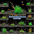Aquarium Decoration Set with Artificial Wood and Plants - CM2405-Green - view 2