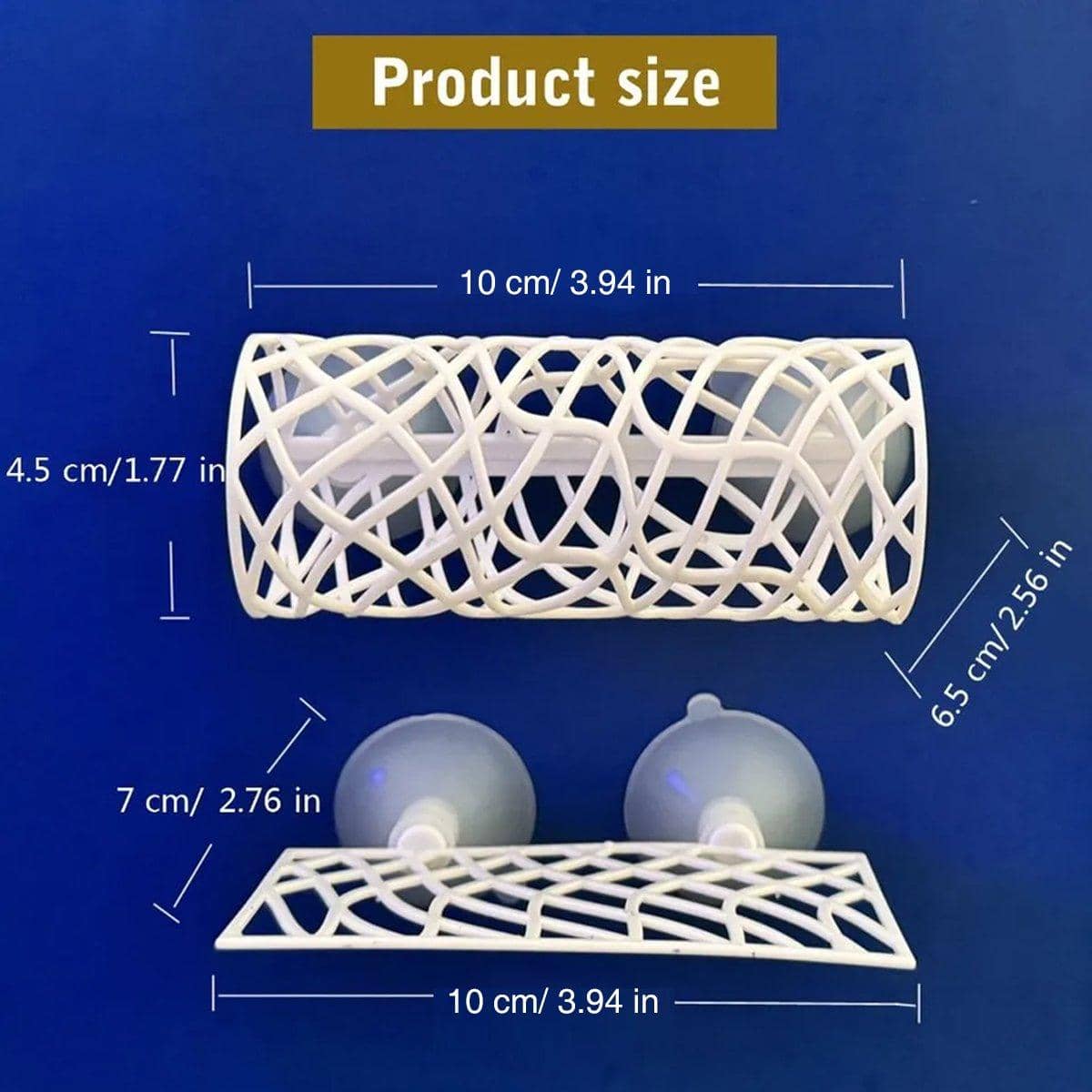 Aquarium Fish Hiding Tunnel with Suction Cups - Black - view 4