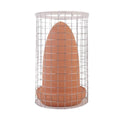 Aquarium Fish Spawning Cone with Protective Cage, Brown Pottery Clay - view 2