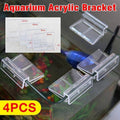 Aquarium Glass Cover Support Clip Holder, Acrylic Bracket Pack of 4 - 6mm - view 2
