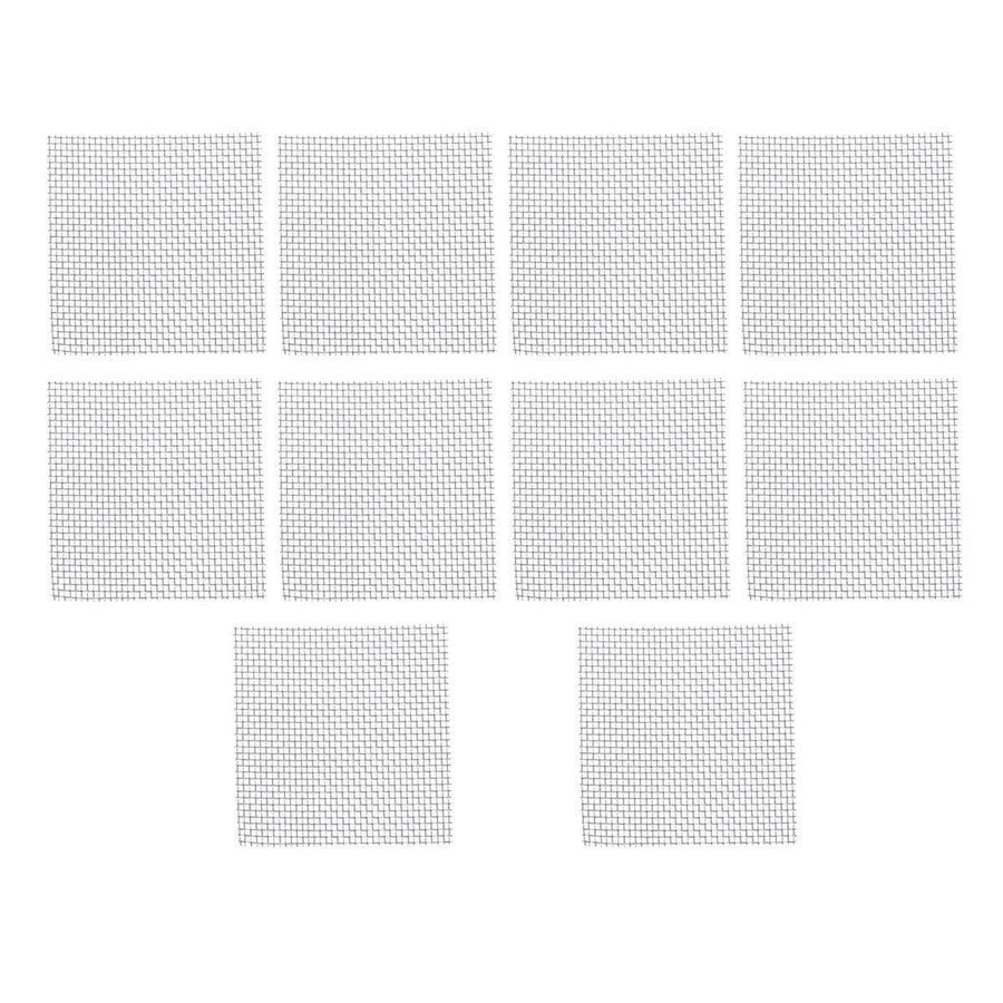 Aquarium Plant Mesh Pads in Stainless Steel - 8 x 8 cm, Pack of 10