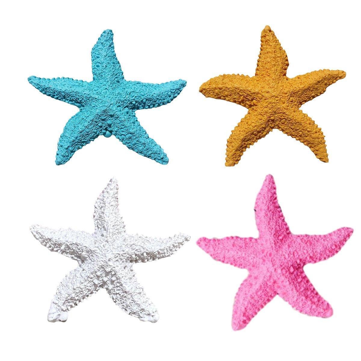 Aquarium Resin Starfish Decoration for Fish Tanks, Pack of 4 - view 2