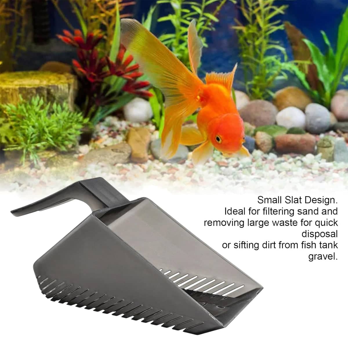 Aquarium Sand Cleaning Scoop, Water Permeable for Fish Tank Gravel Cleaning - view 5
