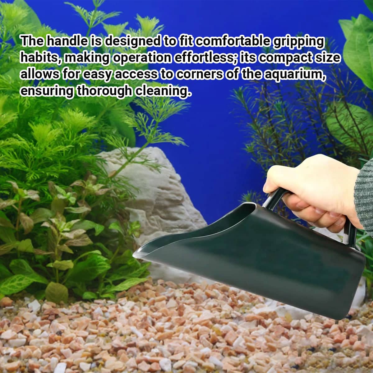 Aquarium Sand Cleaning Shovel, Water Permeable for Fish Tank Gravel Cleaning - view 4