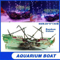 Aquarium Shipwreck Ornament, Resin Bubble Boat Fish Tank Decoration