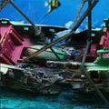 Aquarium Shipwreck Ornament, Resin Bubble Boat Fish Tank Decoration - view 3