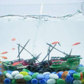 Aquarium Shipwreck Ornament, Resin Bubble Boat Fish Tank Decoration - view 4