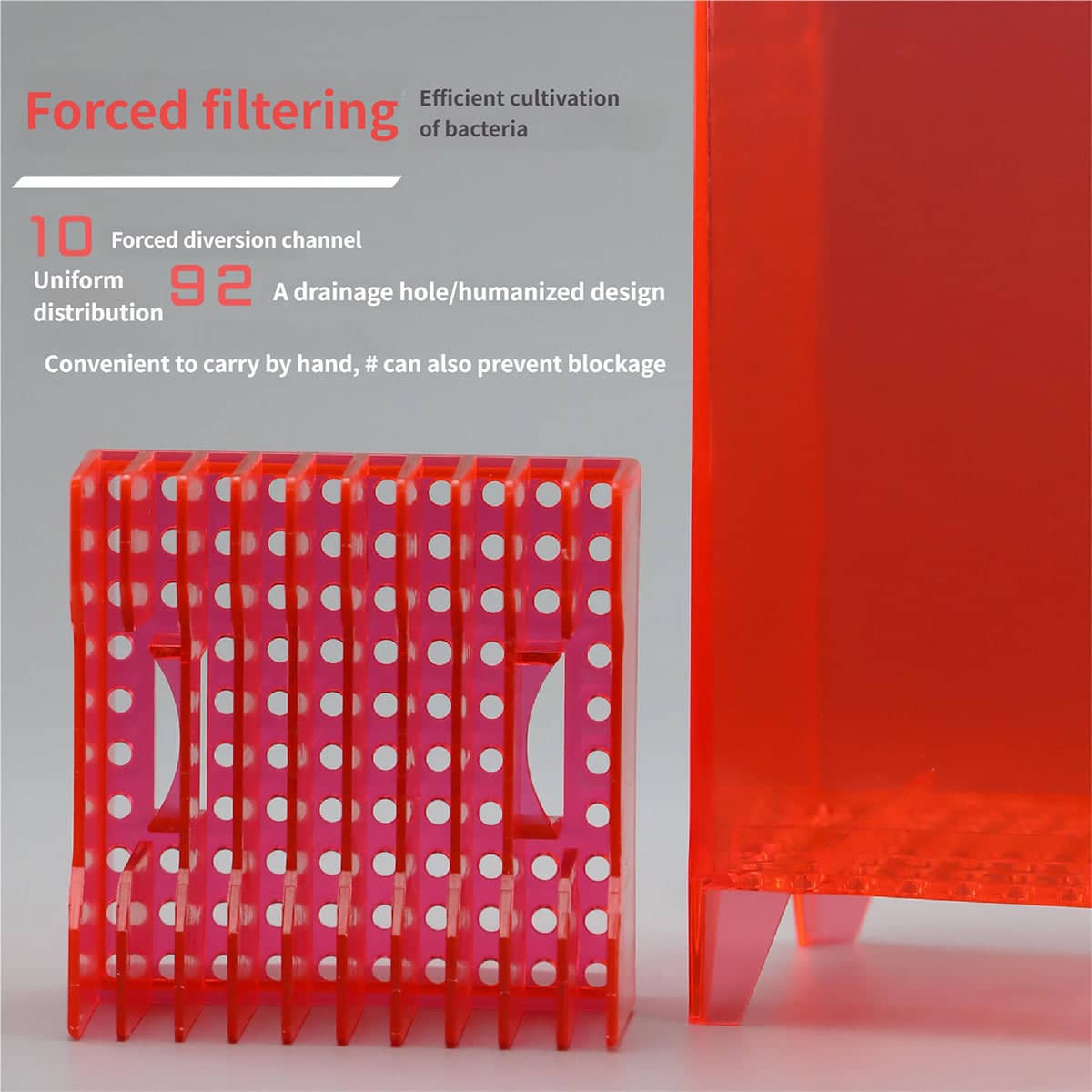Aquarium Sump Filter Media Box - Red, 10.4 x 19.8 x 2.5 cm - view 5
