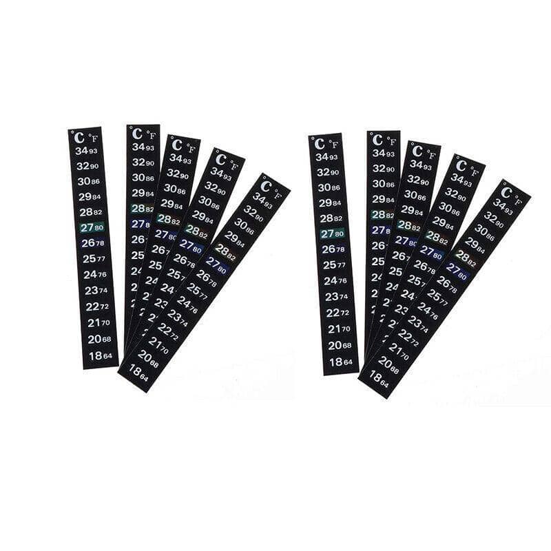 Aquarium Thermometer Sticker Fish Tank Temperature Strip - Pack of 10