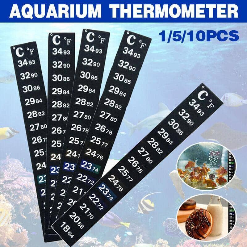 Aquarium Thermometer Sticker Fish Tank Temperature Strip - Pack of 10 - view 2