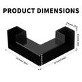 Aquarium Underground Tunnel Decoration for Fish Tanks, Corner Fit Black - view 3