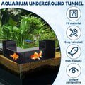 Aquarium Underground Tunnel Decoration for Fish Tanks, Corner Fit Black - view 5