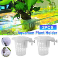 Aquatic Plant Cups with Adjustable Wall Mount, Clear, Pack of 2