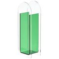 Arch Shaped Acrylic Flower Vase - Clear and Green