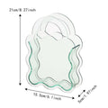 Arch Shaped Acrylic Flower Vase - Clear and Green - view 5
