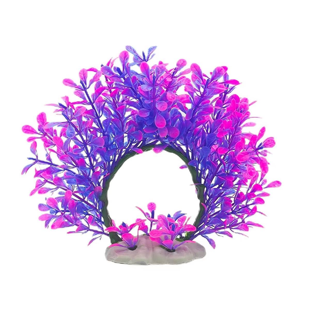 Artificial Aquarium Plant Purple Pink Arch - 19 x 17cm - view 2