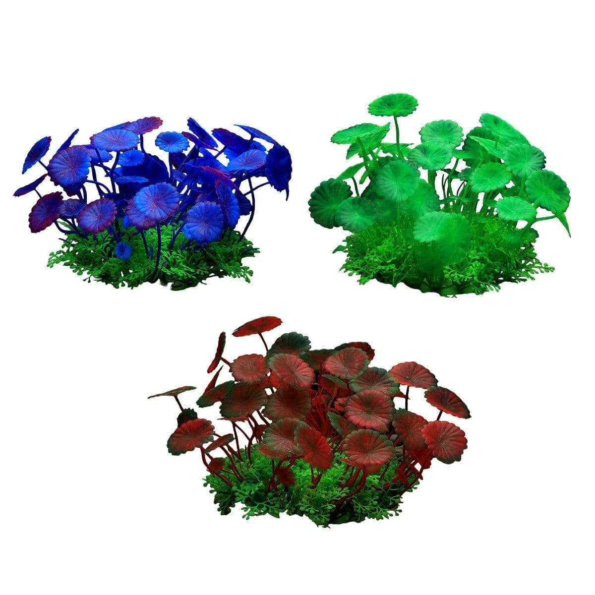 Artificial Aquarium Plants for Fish Tank Decoration - Style 01, Pack of 3