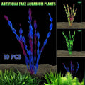 Artificial Aquarium Plants Simulated Water Grass - Pack of 10, Assorted Colours