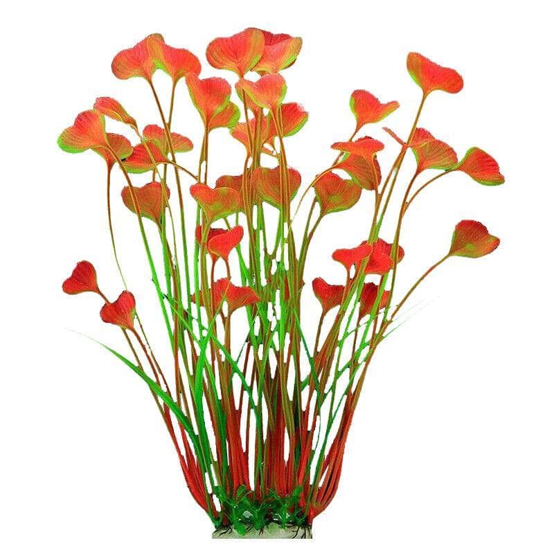 Artificial Aquarium Water Plant, 40 cm - Red and Green
