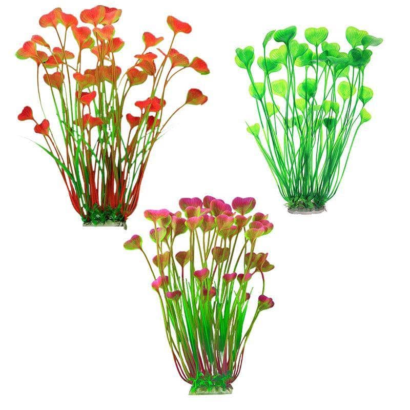 Artificial Aquarium Water Plant, 40 cm - Red and Green - view 3