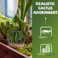 Artificial Cactus Tree Aquarium Ornament, Desert Plant Hideout for Fish Tanks - view 5