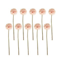 Artificial Dandelion Flowers, Set of 10 - Champagne