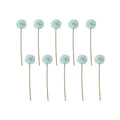 Artificial Dandelion Flowers, Set of 10 - Light Blue