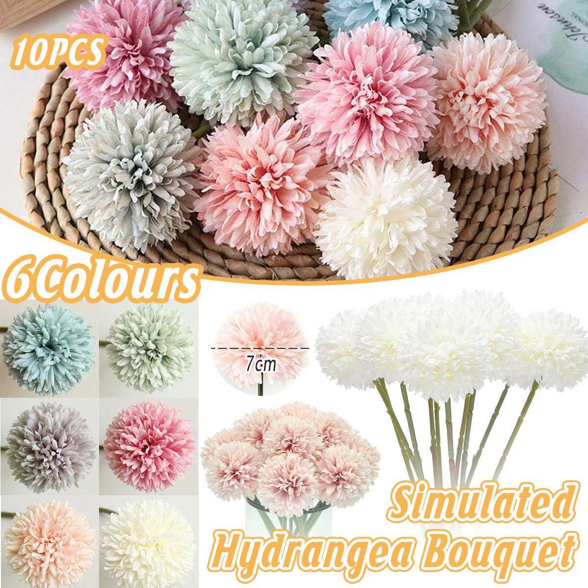 Artificial Dandelion Flowers, Set of 10 - Light Blue - view 2