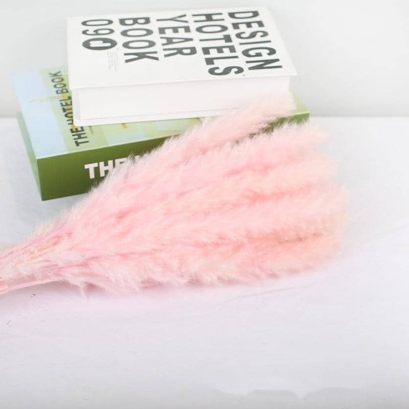 Artificial Dried Pampas Grass Flowers Bunch for Wedding Home Decor - Pink, Pack of 15 - view 4