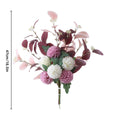Artificial Eucalyptus and Ball Chrysanthemum Bouquet, 47 cm - White and Pink - view 4