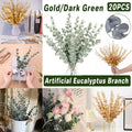 Artificial Eucalyptus Branches 38 cm Pack of 20 - Gold - view 2