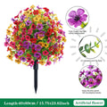 Artificial Flower Bouquet with Garden Stake - Mixed Colours - view 4