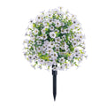 Artificial Flower Bouquet with Garden Stake - White