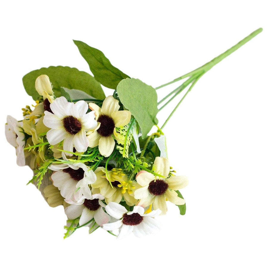 Artificial Flowers for Home Decoration - Cream, Pack of 6