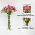 Artificial Foam Gypsophila Flower Bouquet, 12 Stems - Purple - view 5