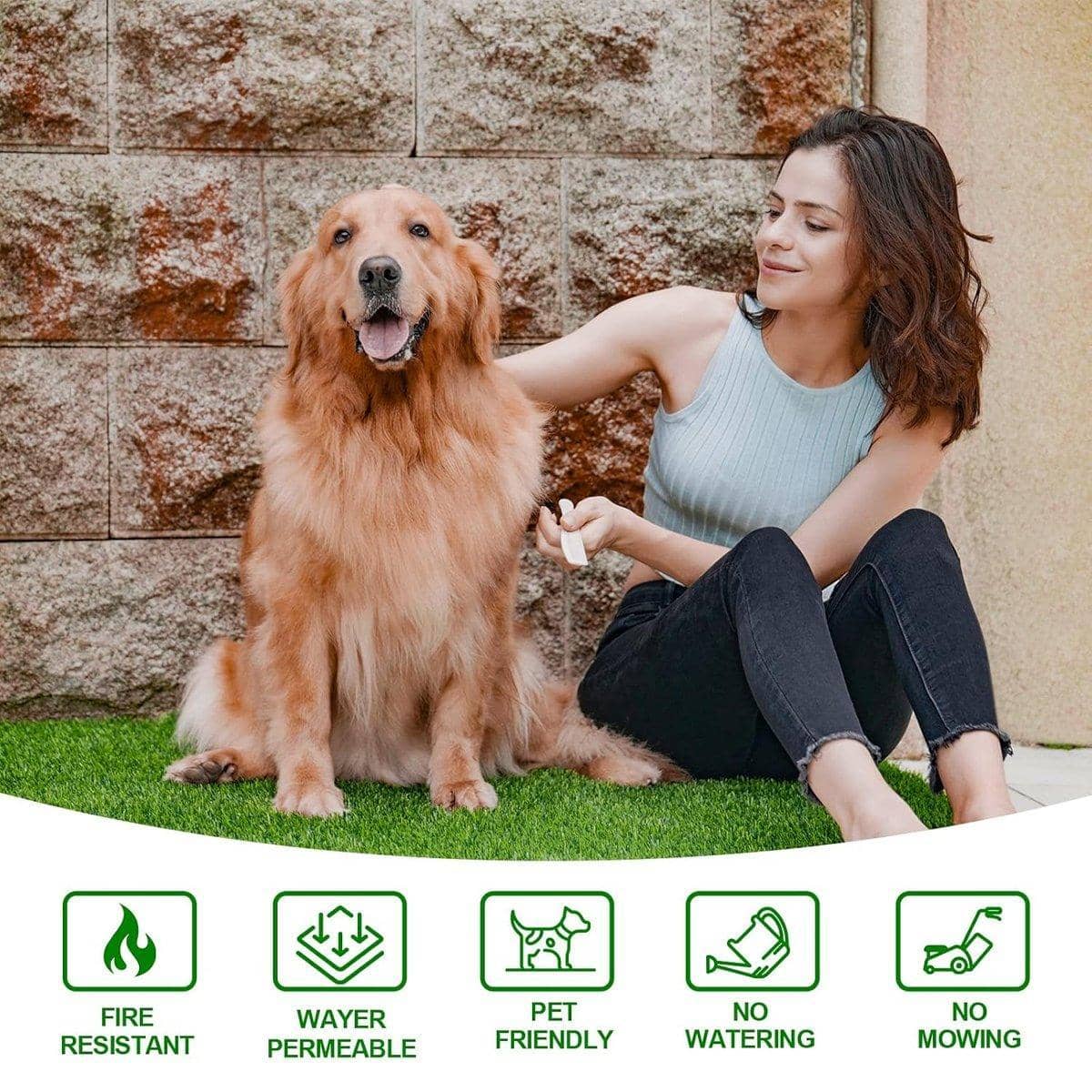 Artificial Grass Pee Pad for Dog Potty Training, Indoor Lawn Pad - view 5