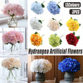 Artificial Hydrangea Bouquets, Pack of 3 - Dusty Rose - view 2