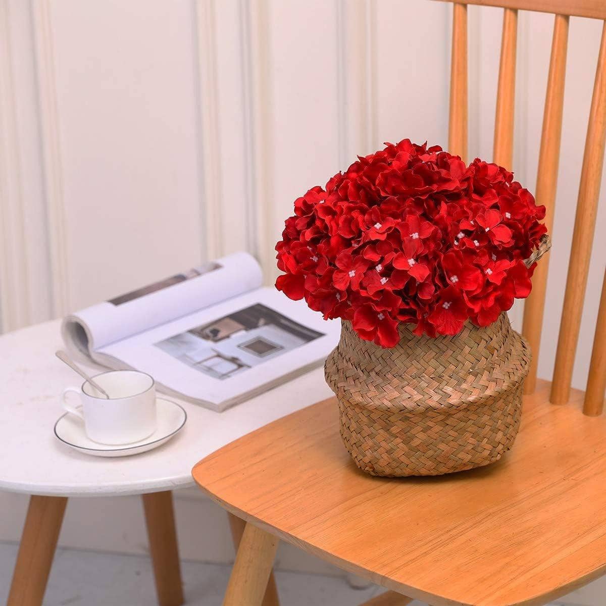 Artificial Hydrangea Bouquets, Pack of 3 - Dusty Rose - view 5
